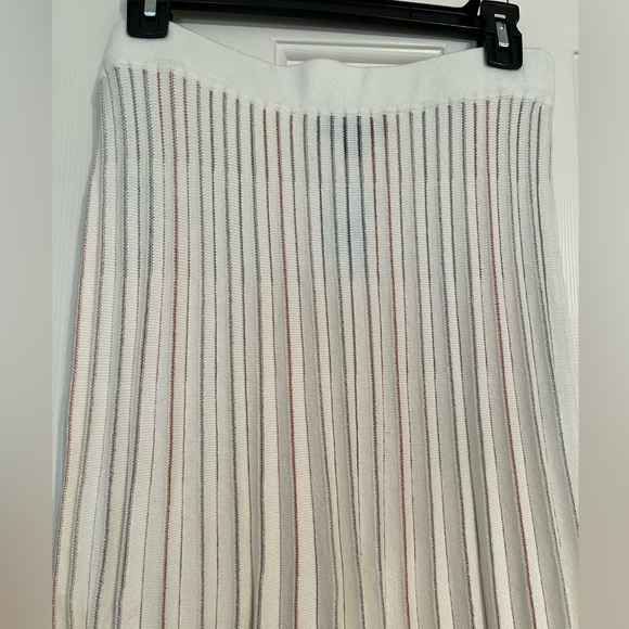 NWT Ann Taylor Metallic Stripe Skirt Size Medium Petite - Picture 2 of 4
